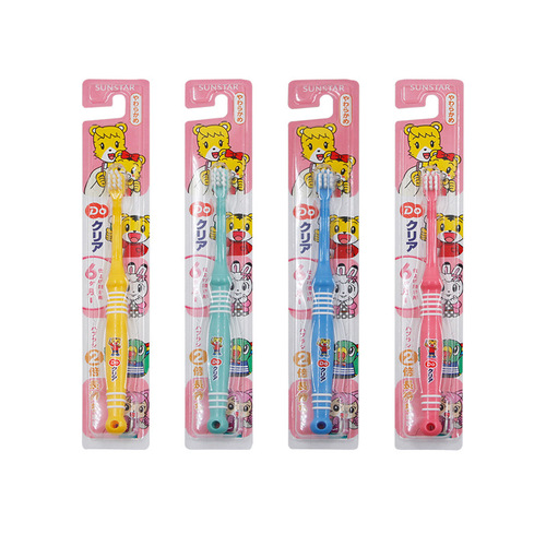 Japan Qiaohu toothbrush age-specific multi-color mixed hair soft-bristled toothbrush oral cleaning imported children's training toothbrush