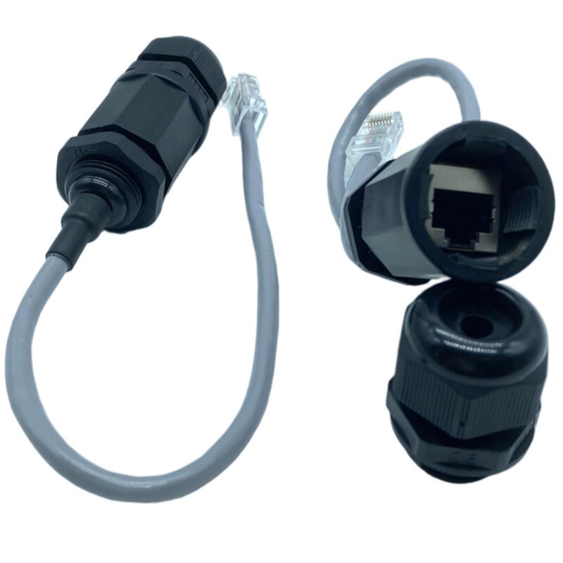 Anglian single-head cable bridge network cable waterproof connector RJ45 servo signal waterproof connector