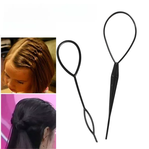 Hair Styling Tool for Girls: Versatile Round Head Bun Maker, Easy Styling Tool, Hair Threading Stick, Hair Threading Needle