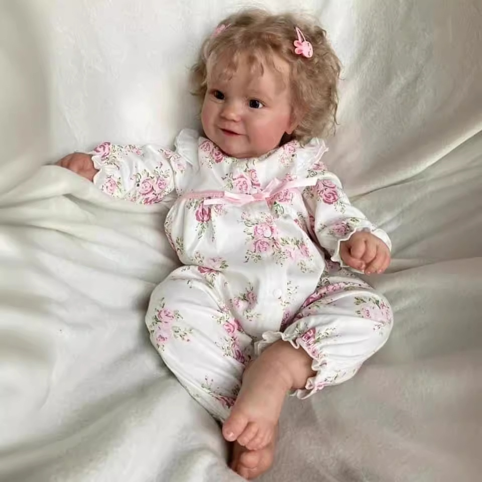 60cm simulación bebé renacido muñeca bebé lindo bebé transfronterizo e-commerce suministro de entrega de una sola pieza