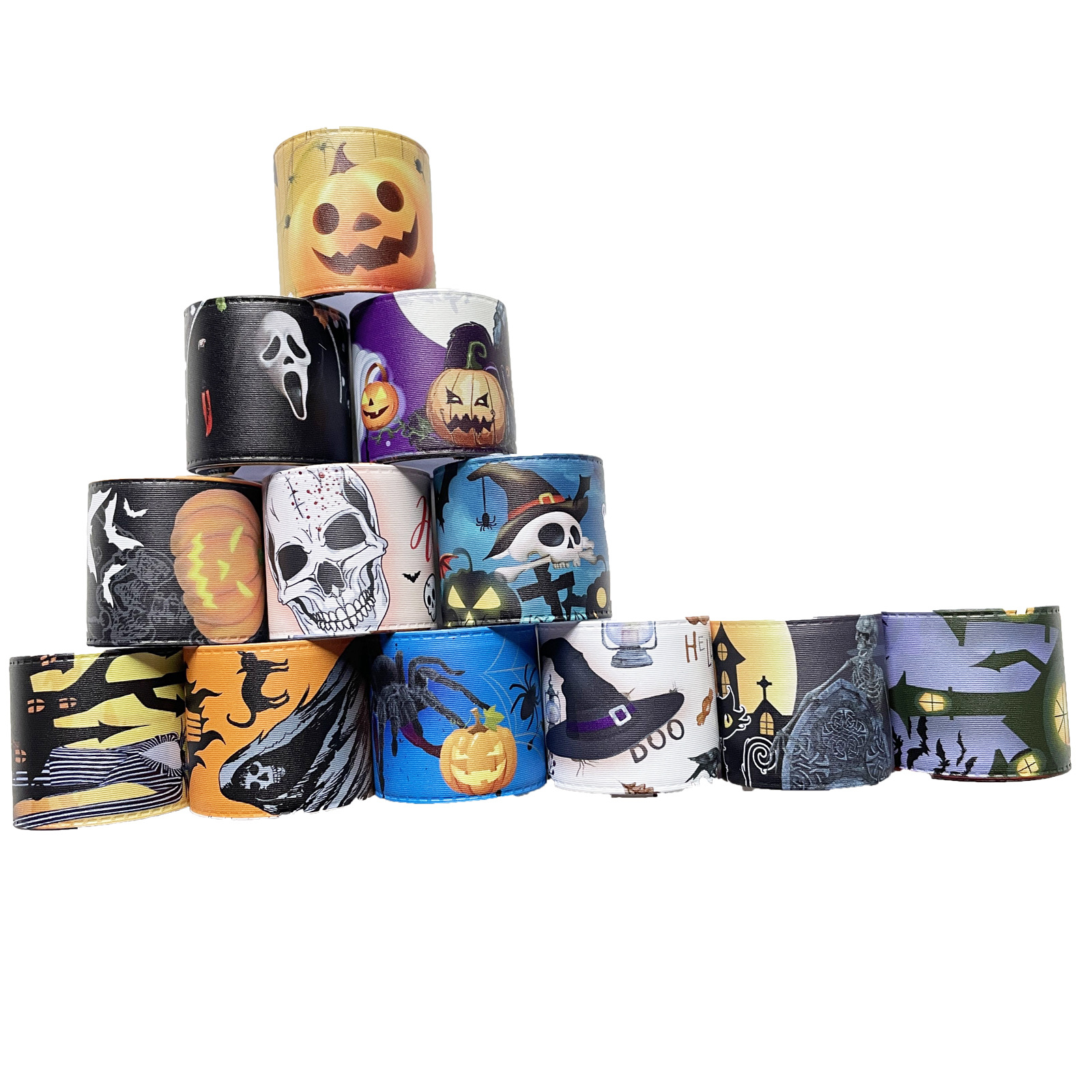 Halloween 12 estilo Snap anillo pulsera cráneo fantasma fiesta decoración vacaciones raqueta anillo pulsera