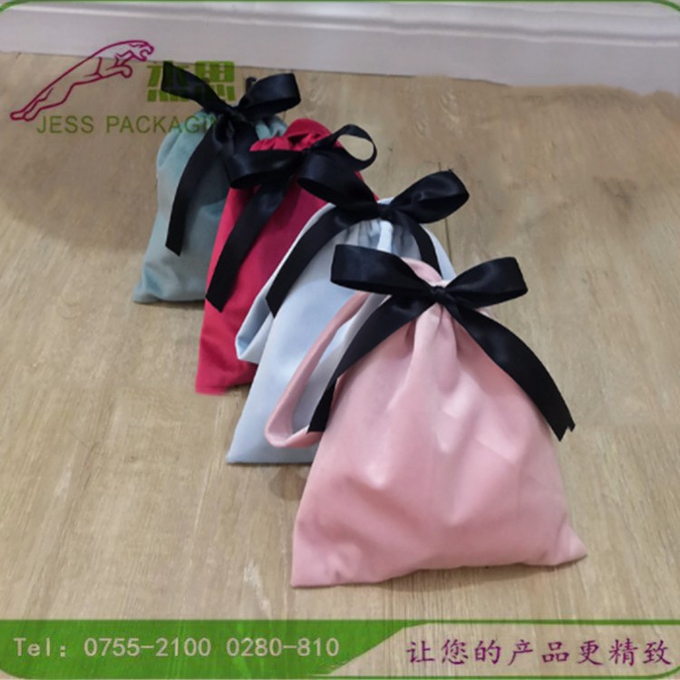 设计新款绒布珠宝婚庆礼品大容量手提收纳袋