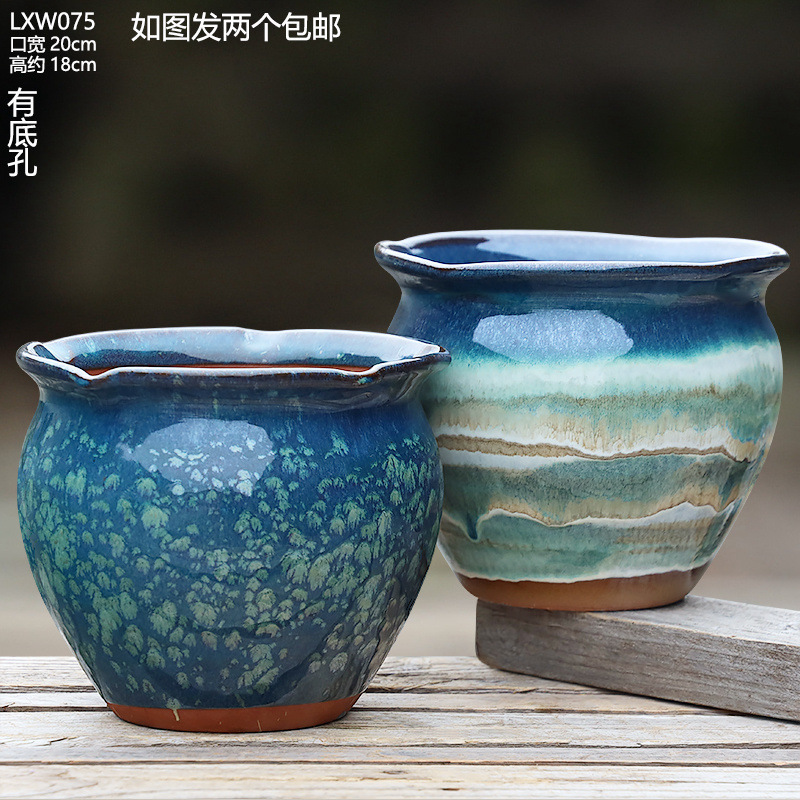 大号大口径花盆家用法师月季盆栽三角梅花盆陶瓷透气多肉花盆包邮|undefined