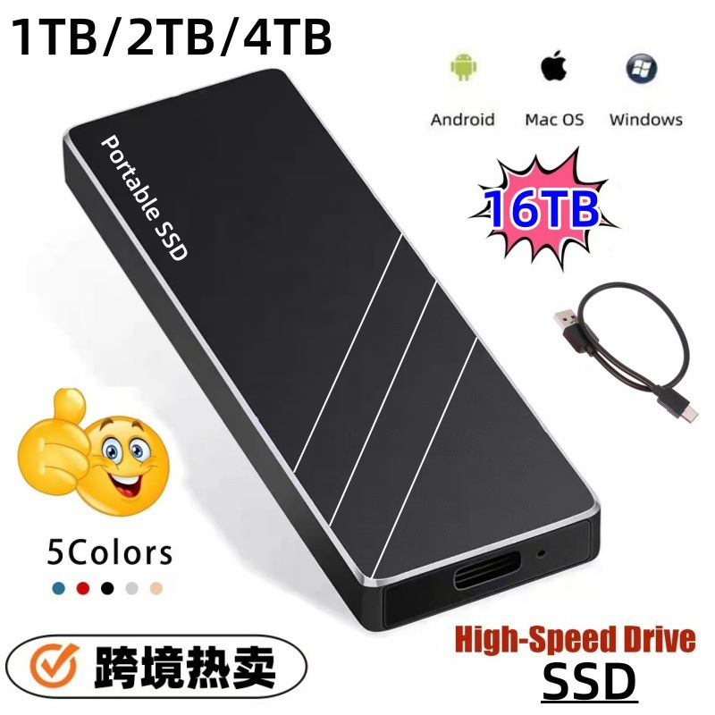 Cross-Border Foreign Trade Portable Mobile Solid State Drive Expansion Upgrade 2Tb4Tb8Tb16Tb External Hard Drive