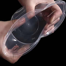 4ah【今日】一次性圆碗圆形打包盒带盖加厚透明塑料保鲜快餐饭盒
