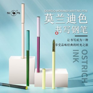Ink Morandi Fine Rod Metal 2.6 Caliber Replaceable Ink Sac EF Pen for Primary School Students' Writing Practice