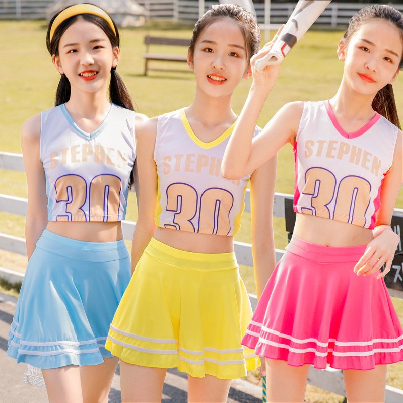 新款上市女童泳衣女宝宝小清新可爱中大童泡温泉女生沙滩分体泳装|ms