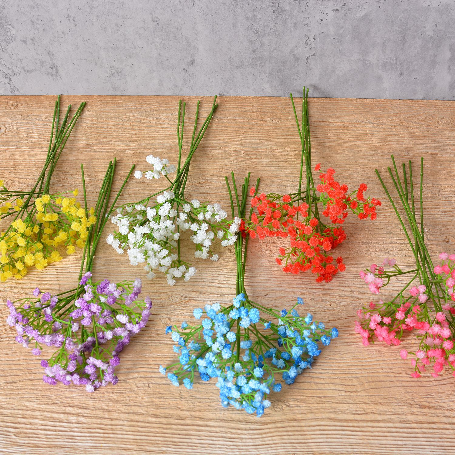 Simulación de flores de estrellas falsas flores DIY adornos flores artificiales bodas decoración de la sala de estar flores de plástico al por mayor