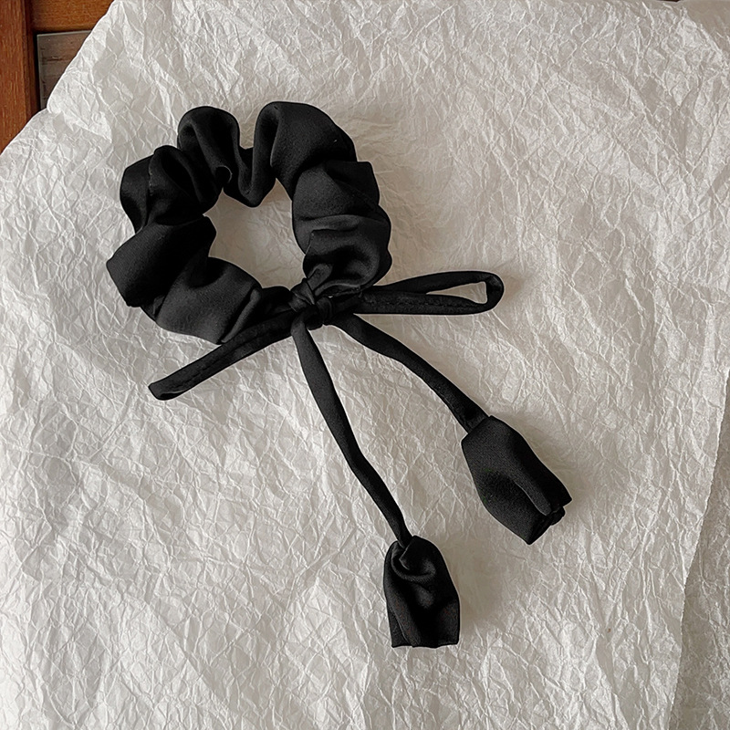 11g Weight Hair Tie Hair Accessories Type 1 Piece Quantity Holiday, Daily Occasion Solid Color, Flower Pattern Women's Gender Sweet, Simple Style Style Women's Sweet Simple Style Solid Color Flower Cloth Hair Tie 7