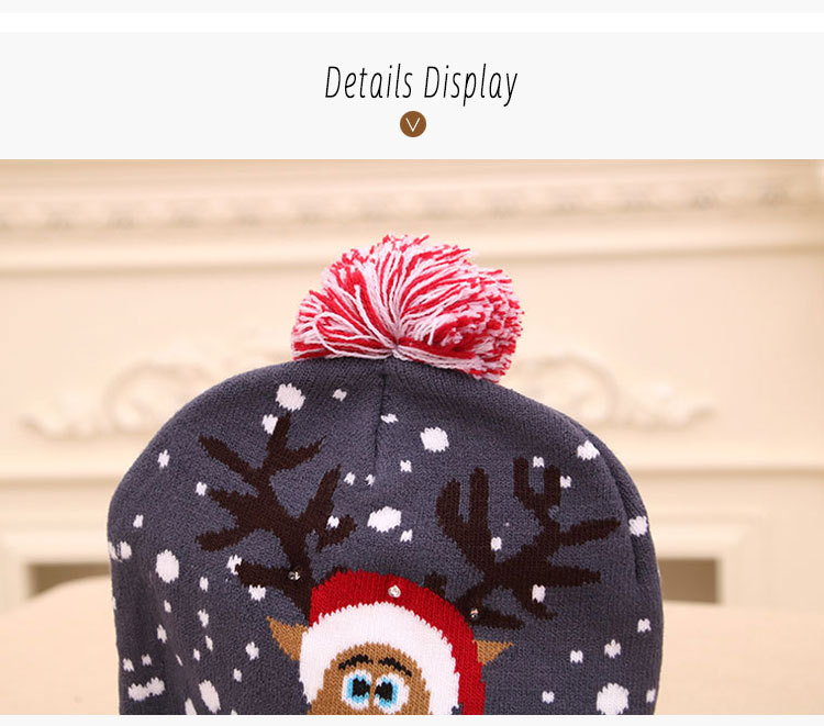 New Luminous Knitted Christmas Hat Wholesale Nihaojewelry display picture 3