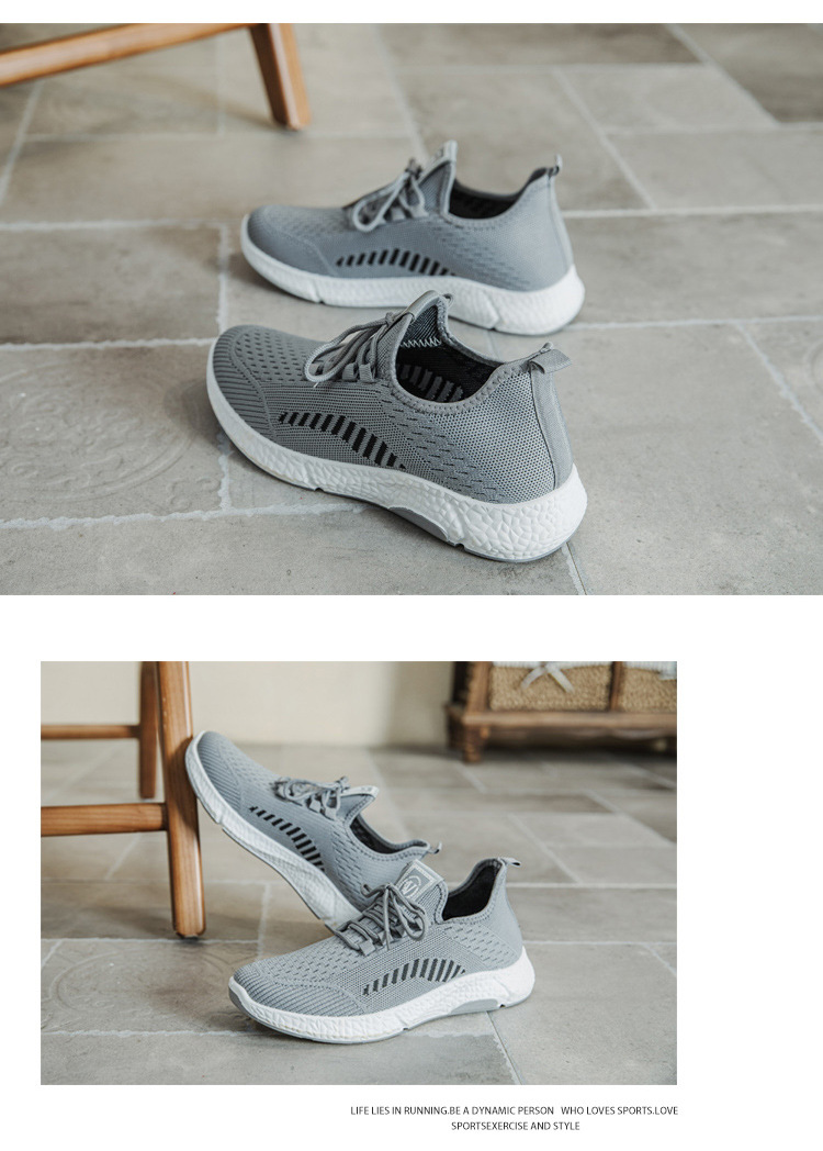 Scarpe da ginnastica da passeggio da uomo in tessuto leggero, facile da pulire, comode scarpe da ginnastica_voghion.com