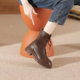 Winter Fleece-lined Boots 2022 New Arrival Martin Boots Trendy Brown Curry Color Thin Boots Round Toe Lace-up Short Boots for Women
