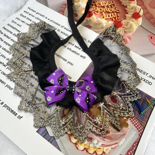 Cat Scarf Pet Jewelry Collar Bow Puppet Bow Tie Lace Bib Dog Halloween Slip Towel