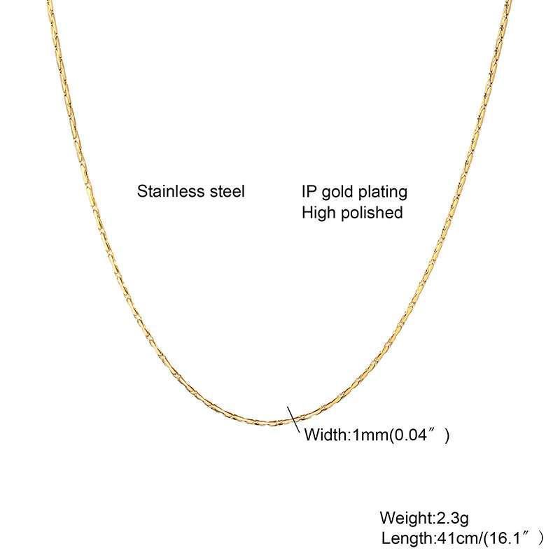 201 Stainless Steel Pendant Material Necklace Classification Wholesale Jewelry Simple Style Geometric 201 Stainless Steel Gold Plated Stainless Steel Necklaces