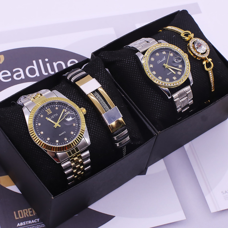 Couples wrist watch set couple watch men's and women's watch bracelet waterproof quartz watch