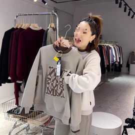 重磅加厚婴儿绒假两件卫衣女秋冬季新款宽松显瘦加绒保暖长袖上衣