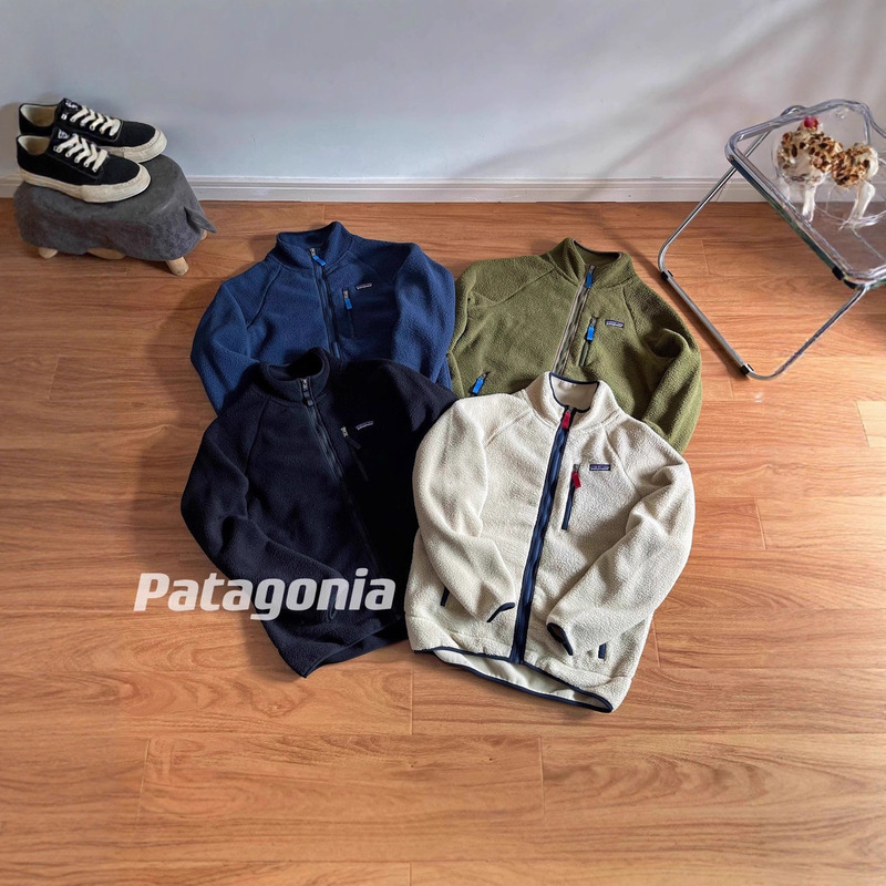 Patagonia Retro Pile Fleece Men's Warm Cardigan Stand Collar Zipper Jacket