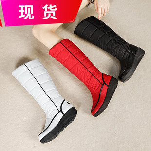 Winter New Long Tube Thickened Fluffy Snow Boots Women's Northeast Inner Mongolia Cold-resistant Down Boots Thick Bottom Non-slip Large Cotton Shoes