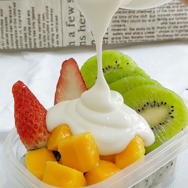 Коммерческая фруктовая рыбалка густой йогурт Жареный йогурт с толстым нарезным йогуртом йогурт