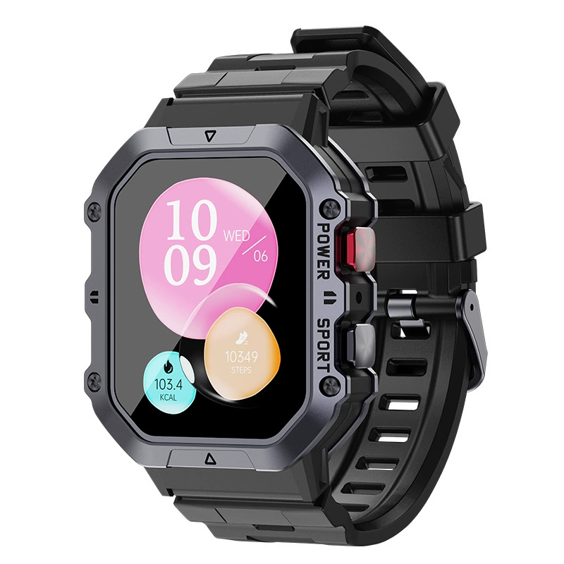 Waterproof smart watch, 65inch, tracks heartbeat, measures blood pressure, monitors oxygen level