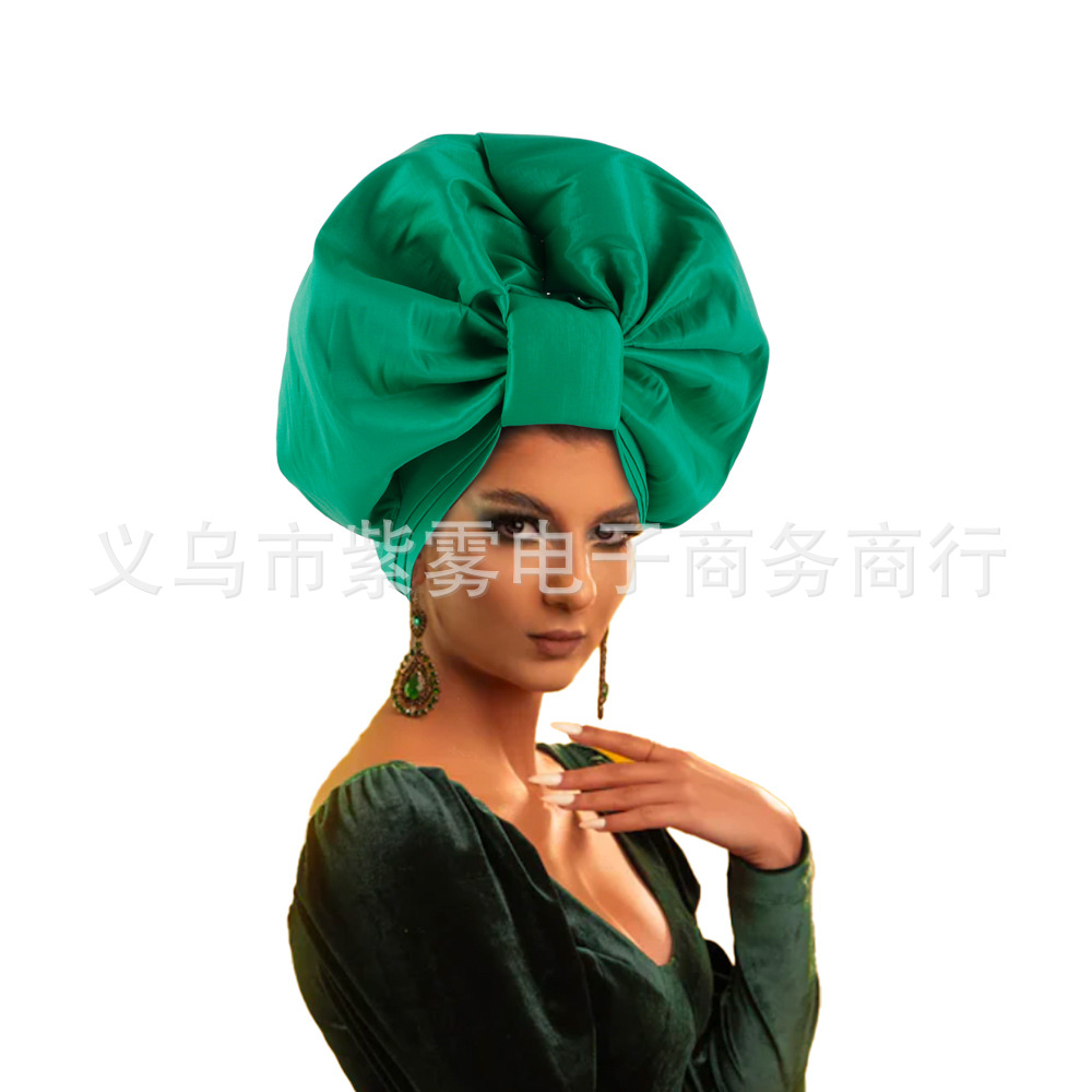 AMAZON XIYIN 새로운 나이지리아 결혼식 BAOTOU 모자 이슬람 모자 아프리카 터번 모자 원피스