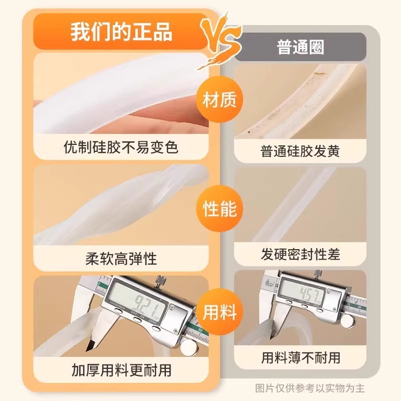 高压锅密封圈通用老式压力锅硅胶垫圈配件A20/22/24/26cm胶圈皮圈|undefined