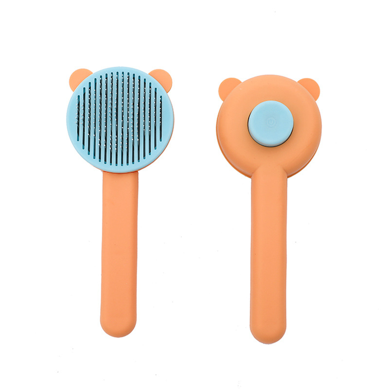 Peine para Eliminar Pelo de Mascotas Original al por Mayor, Universal para Perros y Gatos, Eliminación de Pelo Flotante con un Clic, Peine de Acero Inoxidable, Peine para Gatos