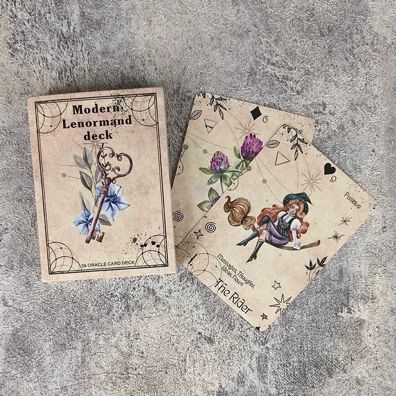 English Version of the Card Game Modern Lenormand Deck, 36 Cards for the Lenormand Board Game