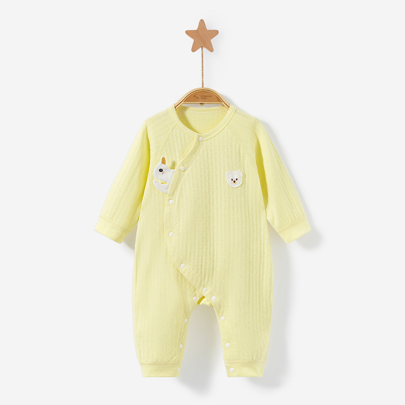 Mono de bebé Primavera, Otoño e Invierno recién nacido tocando fondo cálido algodón hombres y mujeres Luna Llena mameluco pijamas traje ropa de bebé