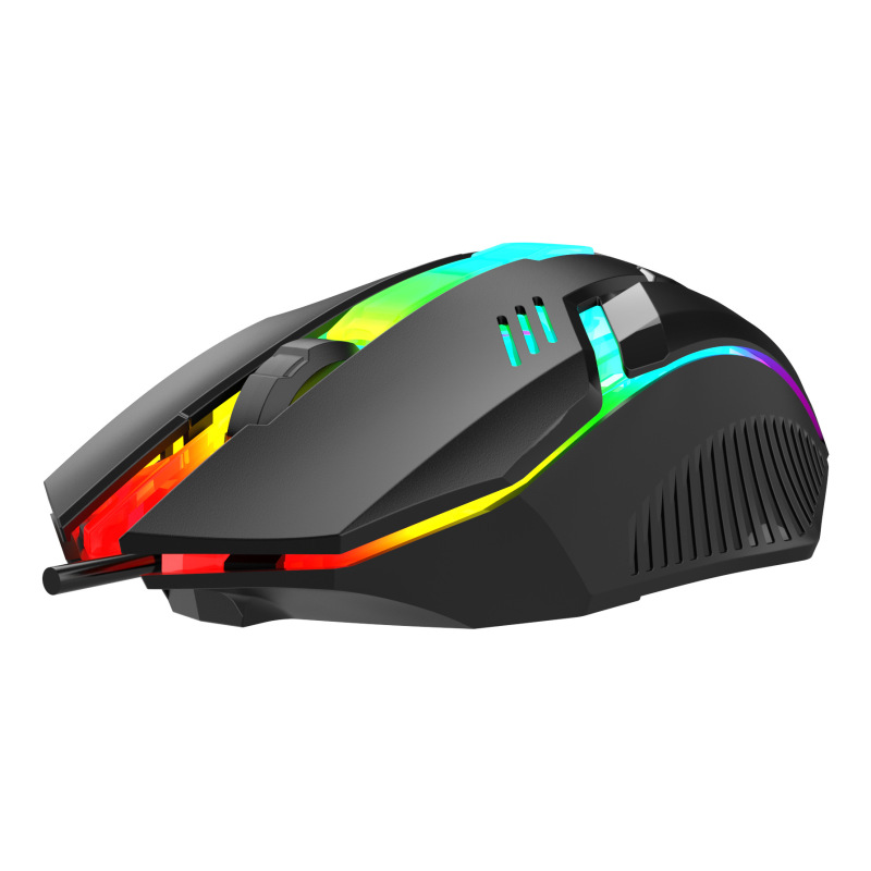 ノートパソコンのデスクトップパソコンのホストusbマウスのクールなカラフルな発光有線家庭用オフィスゲームマウス|undefined