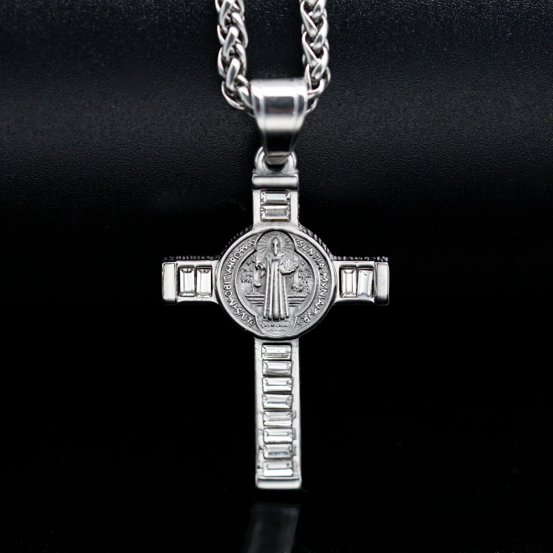 1 Piece Quantity Hip-Hop 316 Stainless Steel  Cross Men Pendant Necklaces