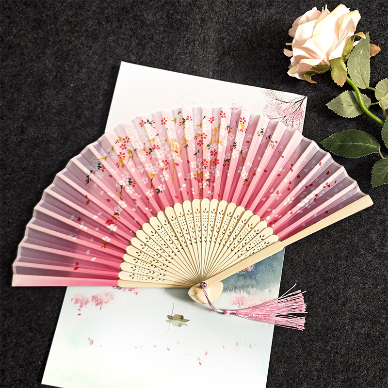  Abanico plegable de estilo antiguo - Para hombre/mujer, abanico de baile clásico, accesorio para fotografía de trajes antiguos/Hanfu, abanico plegable hecho a mano al estilo chino