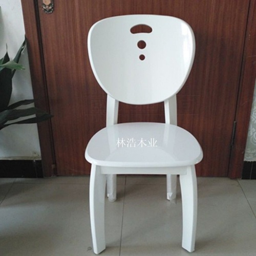 白色餐椅实木餐桌椅子简约家用靠背椅餐厅休闲木椅凳子热卖亚马逊