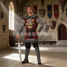 跨境新款万圣节男高贵骑士服装