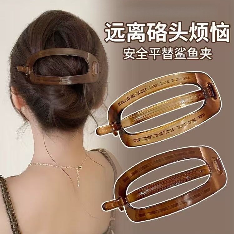 Simple and Elegant Oval Hairpin for Women, 2026 New Style, Large Twist Clip for Thick Hair, Summer Hair Accessory