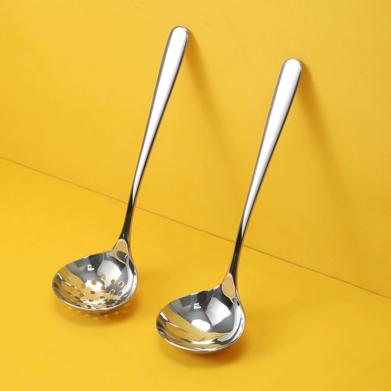 Ложка для супа из нержавеющей стали 316, ложка-дуршлаг для хот-пота, элегантная бытовая ложка с длинной ручкой для супа и каши, глубокая ложка для лапши, обеденная ложка.