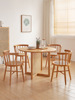 solid wood table Northern Europe Simplicity Small apartment Rattan round table Ash Homestay Restaurant designer Table