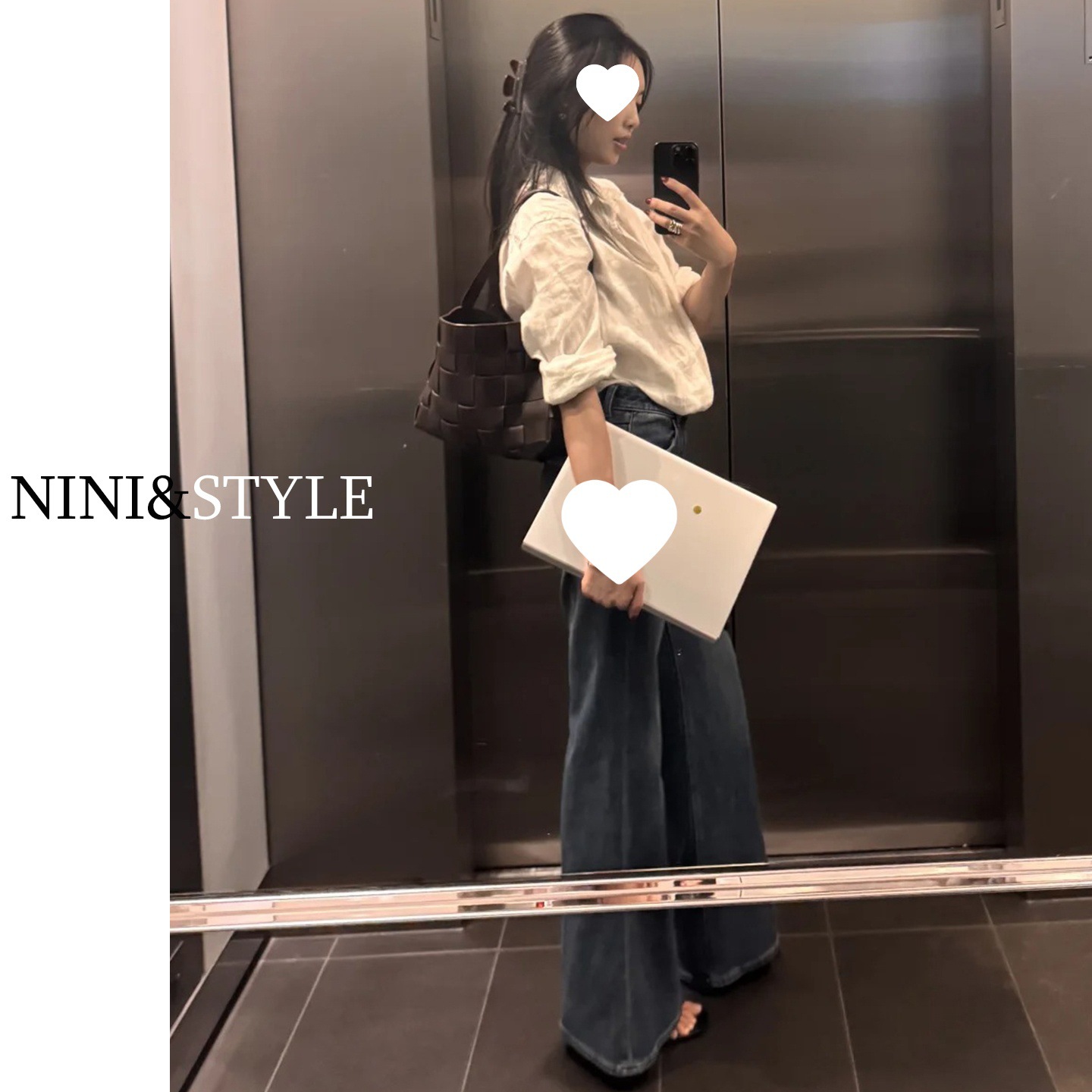 跨境复古微喇牛仔裤女秋季5新高腰显瘦小个子贴腿薄喇叭裤子牛仔