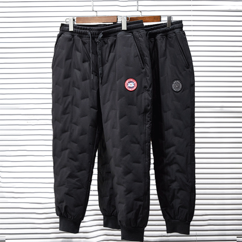 High-quality ultra-cold down pants for women, outdoor use, sub-zero temperature protection, warmth, fleece lining, thickened sweatpants, and men's outerwear cotton pants