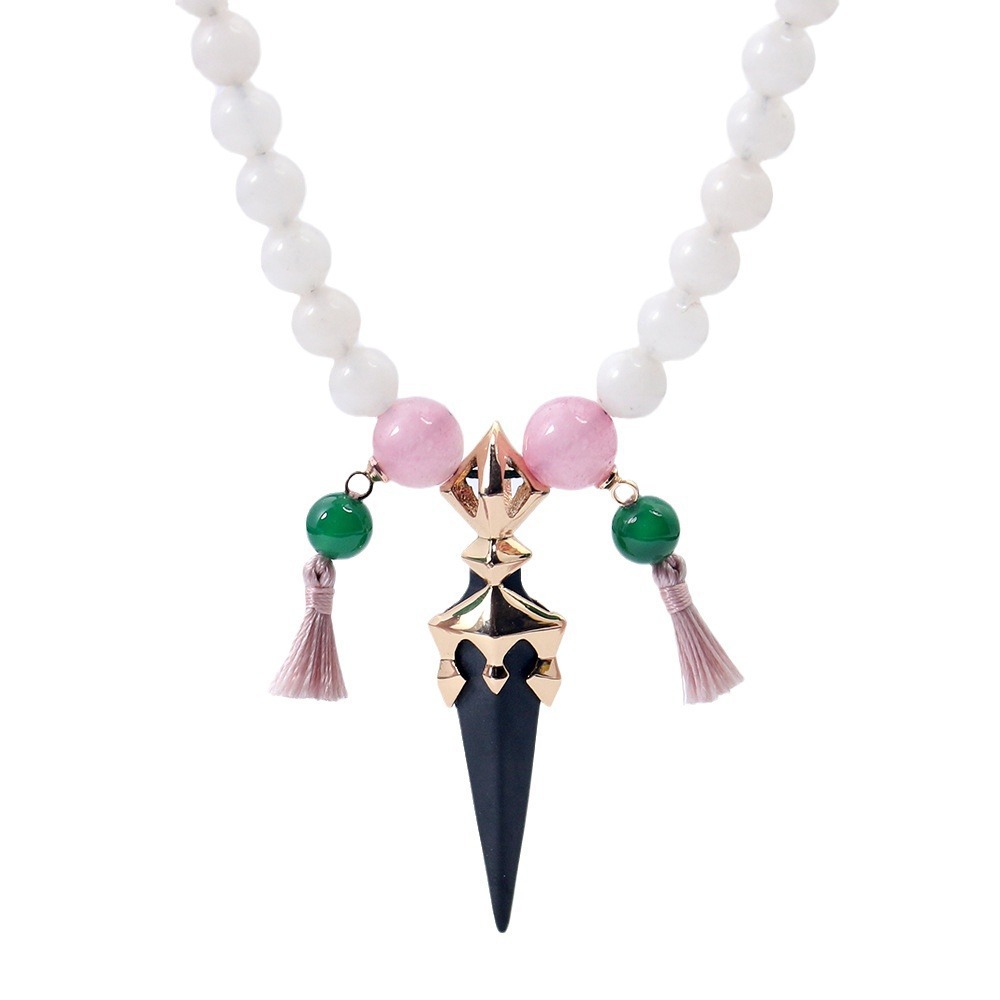 Genshin Impact Xiao Cosplay Necklace Pendant Bead Chain Choker