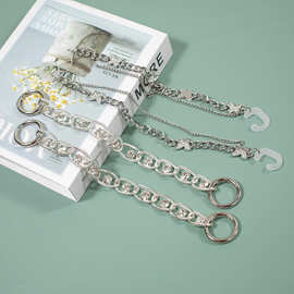 铂佳 跨境新款金属钻石链条洞洞鞋DIY装饰链扣智必星装饰品可拆卸