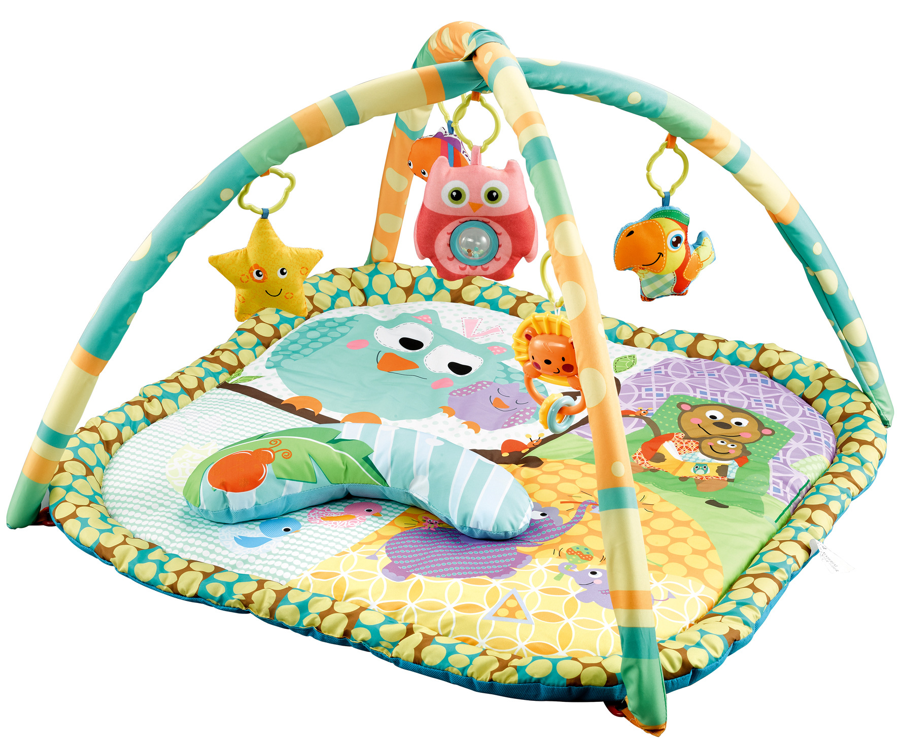 Gimnasio de Actividades y Tapete de Gateo de 0 a 3 Años, Plástico, Plegable, Lavable a Máquina, para Bebés