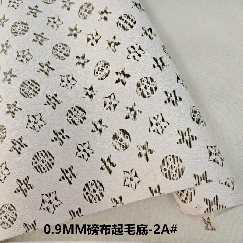 Fashionable L V Pattern Base Material Printed Copper Coin Flower Leather Pvc Artificial Leather Scratch-Resistant Luggage Handbag Packaging Stationery Decoration