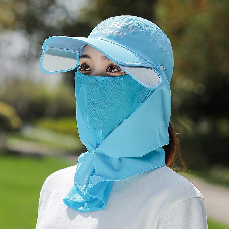 Nuevo sombrero solar de verano para mujeres sombrero solar al aire libre sombrero de lengua de arena para bicicletas eléctricas sombrero de sol estirable