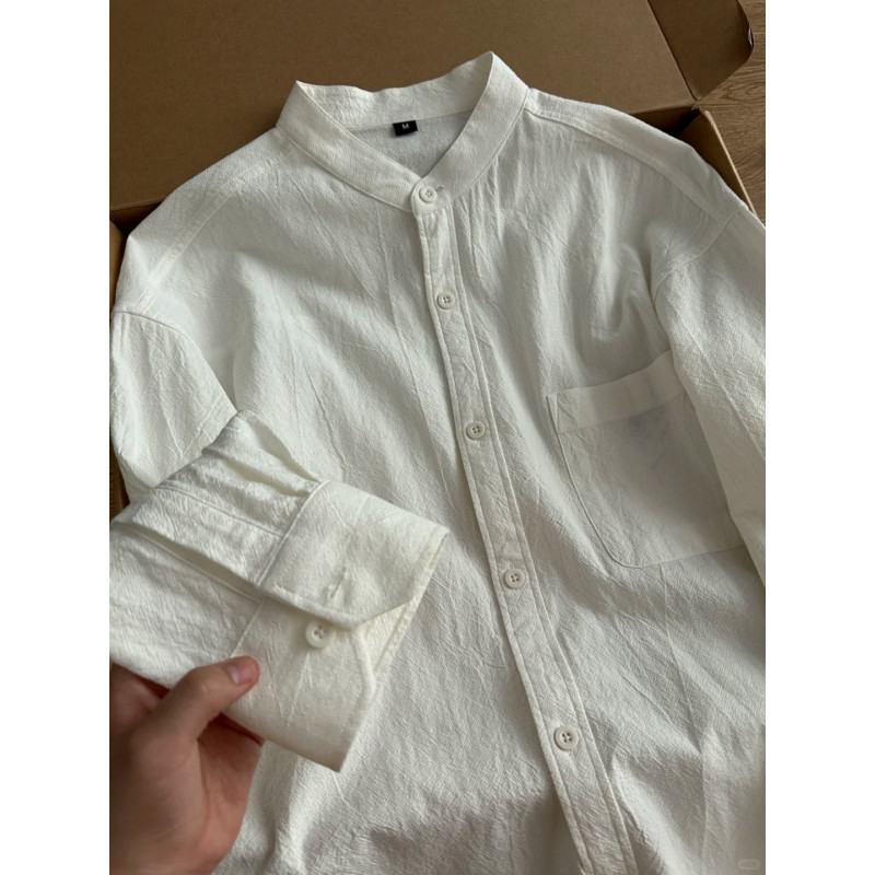 White cotton spring shirt
