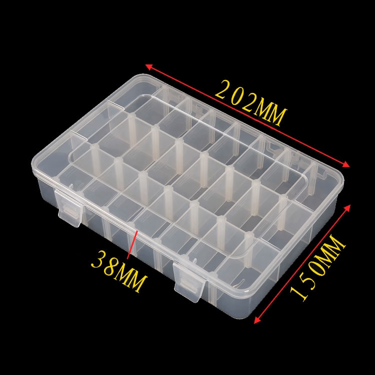 tornillo herramienta de piezas de hardware transparente pp caja divisoria caja de piezas electrónicas de plástico directo fábrica
