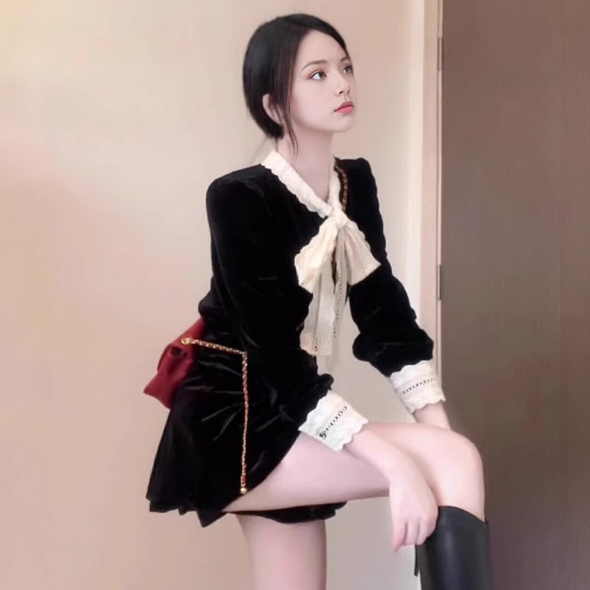Black spring dress