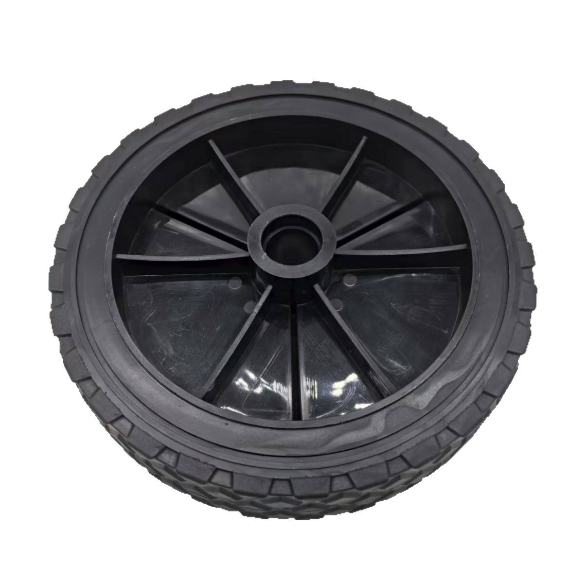 7寸塑料轮子手推车野营车轮胎户外折叠车脚轮实心轮量大优惠