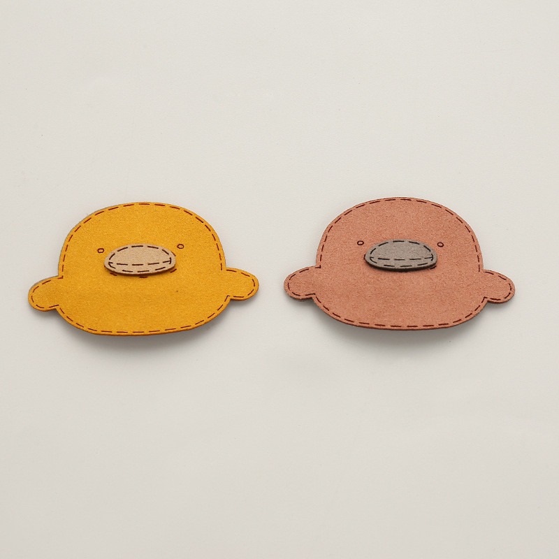 Horquilla peluda de las mujeres sombreros de estilo coreano lindo tejido de horquilla de pato amarillo flequillos clip pequeño lado otoño e invierno accesorios para el cabello mujeres