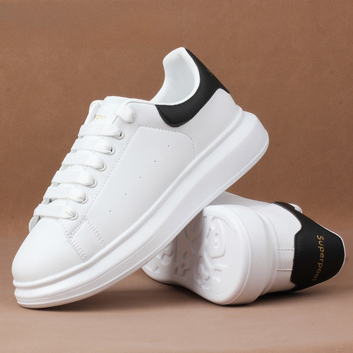 Superpoat Unisex White Sneakers Men's Thick-Soled Sports Shoes Couples' Style Korean Version Versatile Casual Shoes